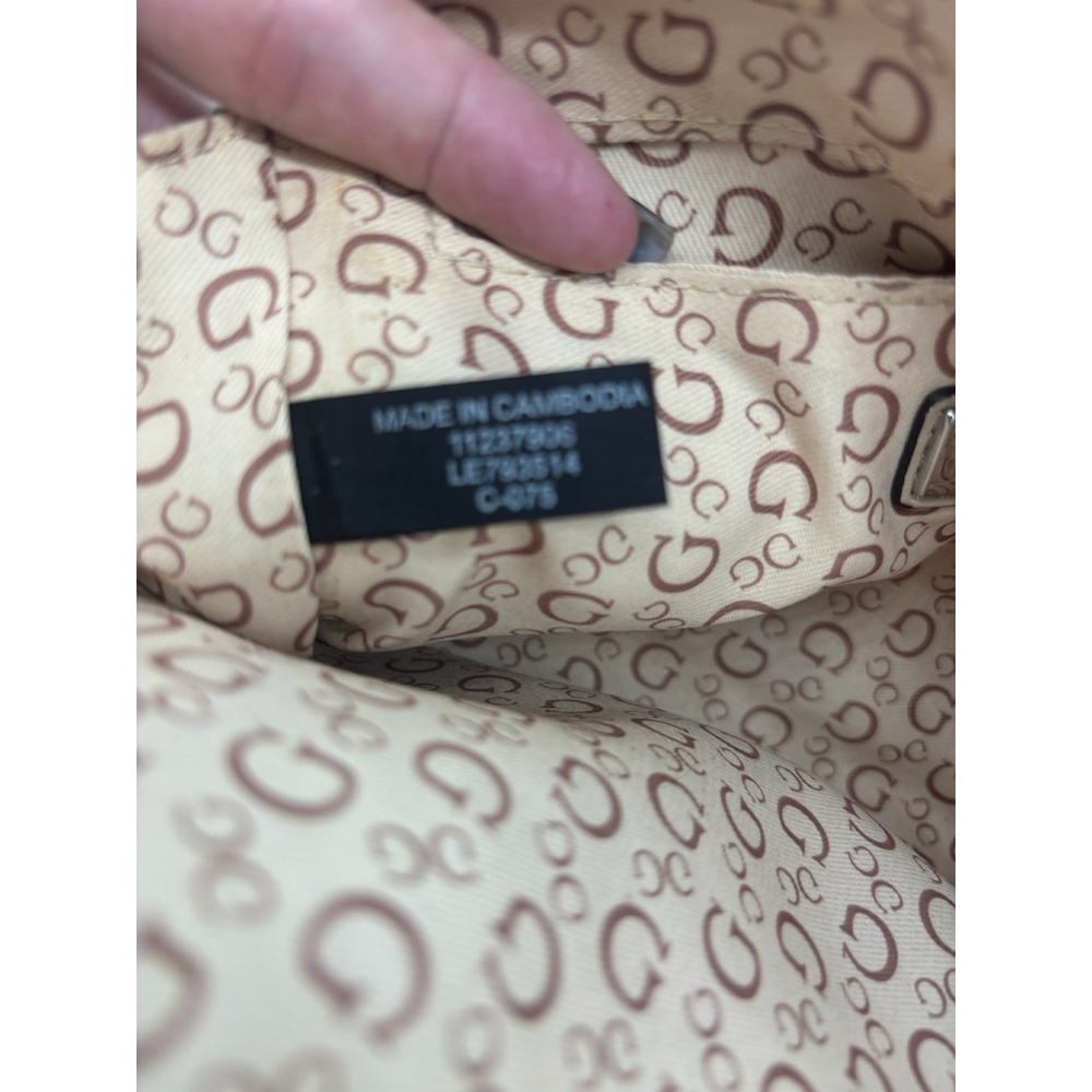 GUESS Beige Crossbody Camera Bag Faux Leather Zip - Picture 3 of 9